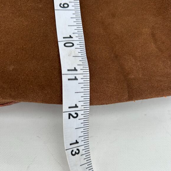 Daniella Lehavi Nevada Hobo Purse Suede Croc Shoulder Bag Suede Leather Camel - Picture 15 of 16